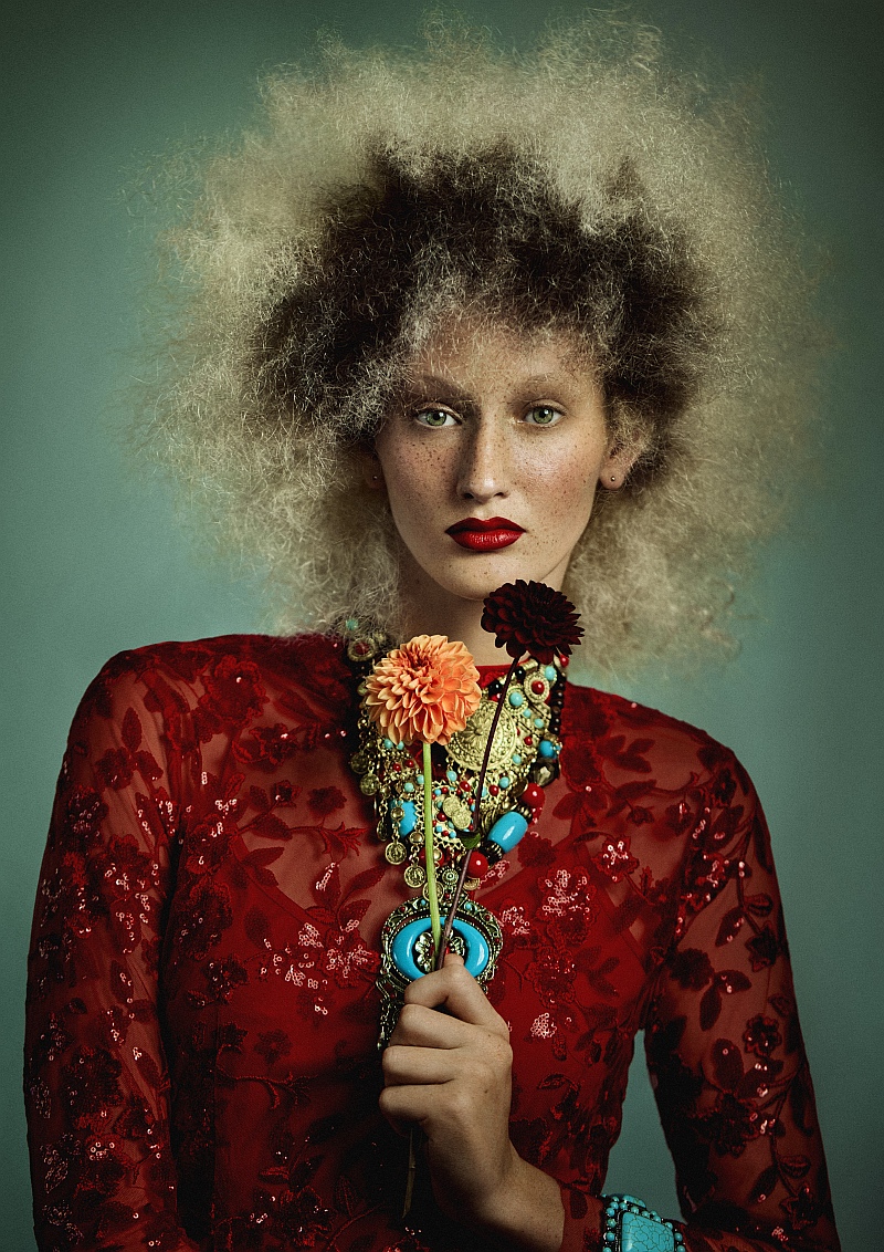 Colour Block Textured Hair - Sara Allsop - Flowers of Life Collection